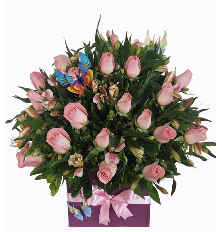 rosas rosadas y alstromerias Florería en Veracruz y Boca del Río: ¡Envío a domicilio! Encuentra las mejores flores y arreglos florales para cualquier ocasión