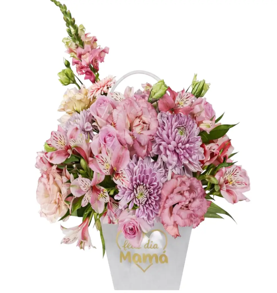 ramo con 12 rosas y lilis blancas