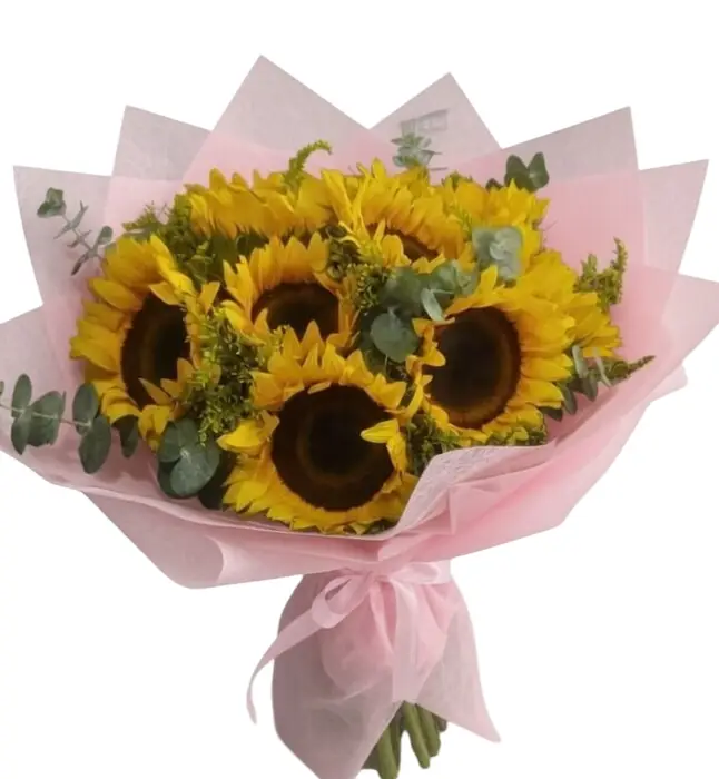 ramo con 10 girasoles 